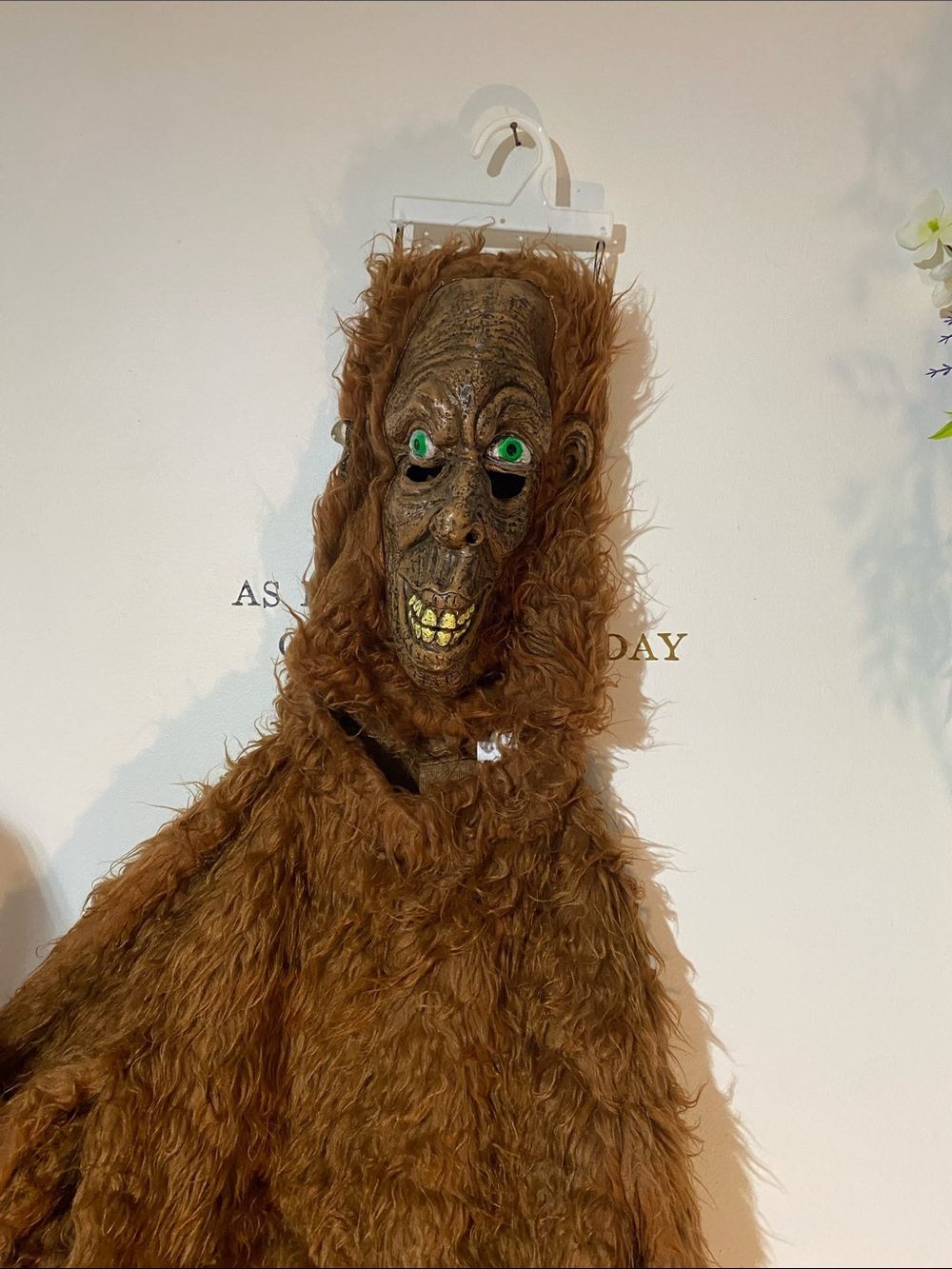 Kids Brown Furry Monster Costume with Creepy Mask